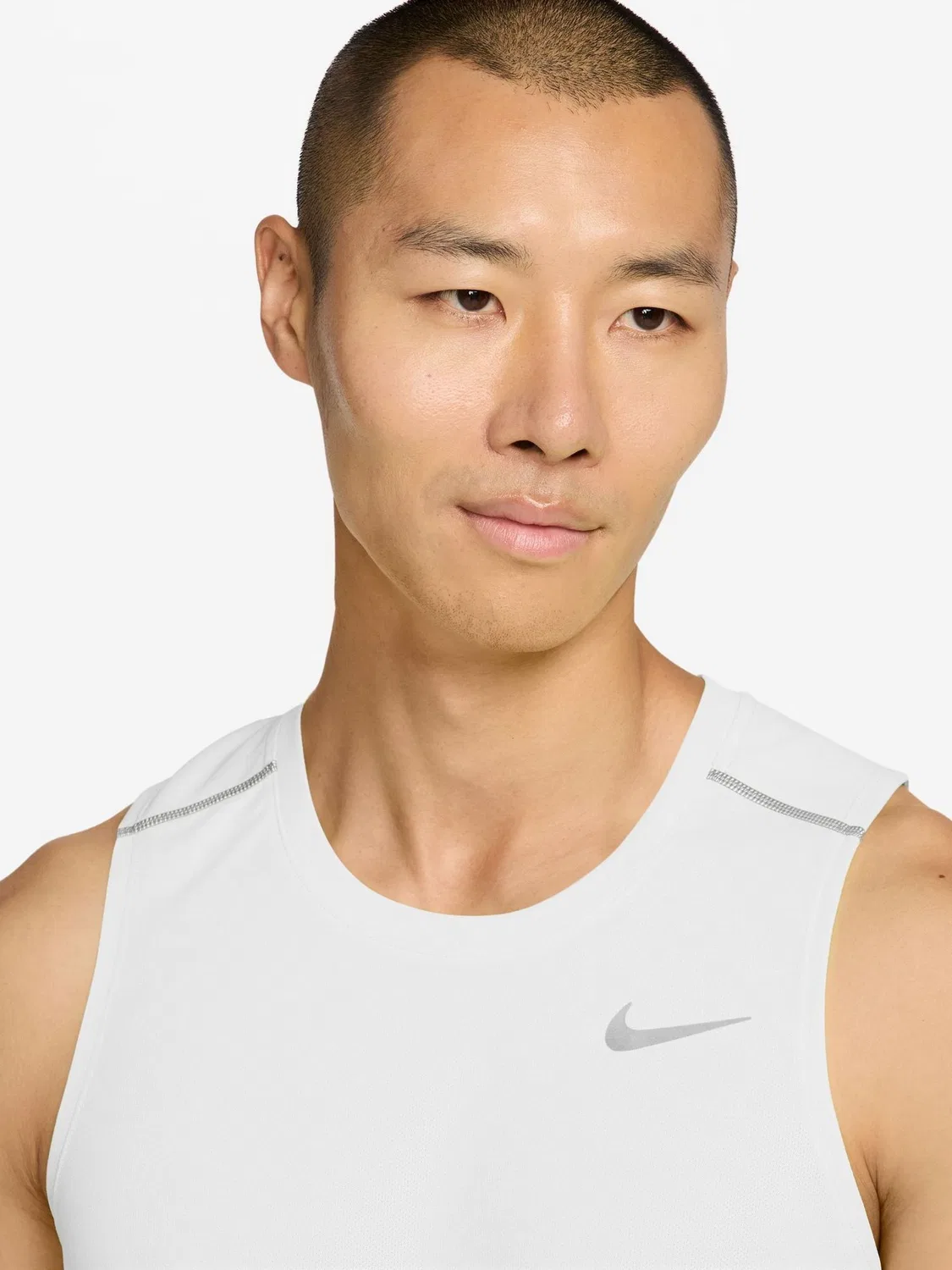 Майка беговая Miler Dri-FIT Nike, белый — фото 3