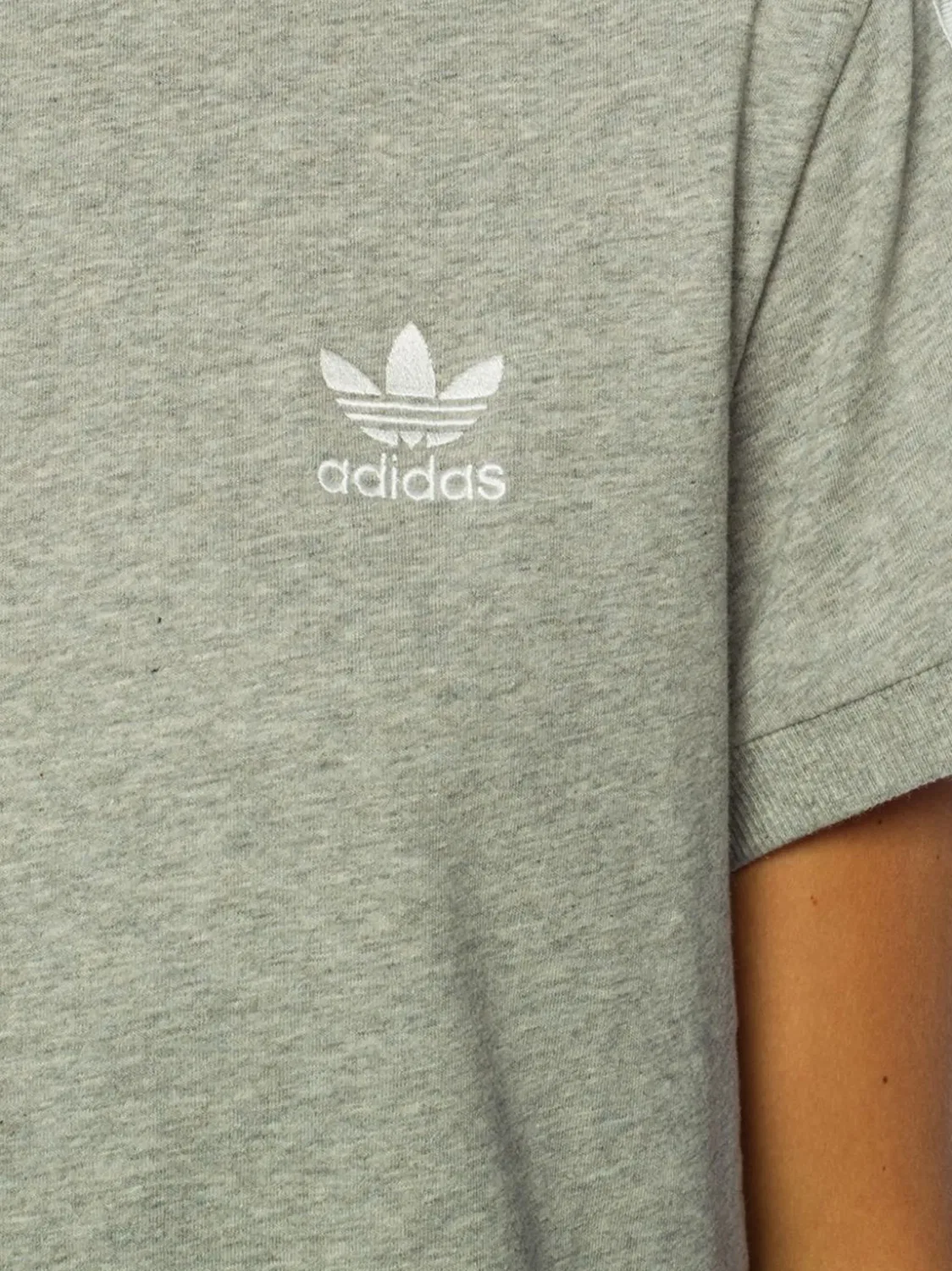 Футболка из хлопка с логотипом Adidas, серый — фото 2