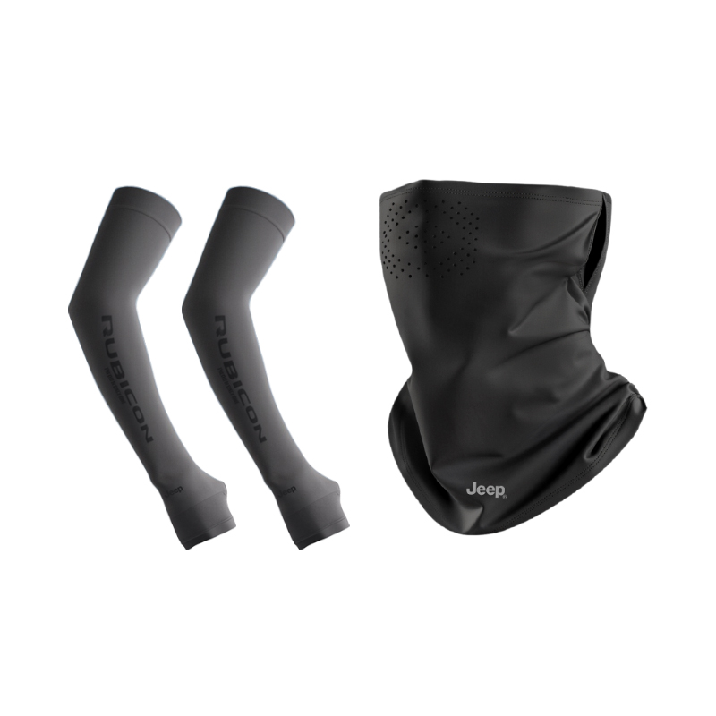 

Полиамидные солнцезащитные рукава Unisex Jeep, sun protection set[темно-серый+черный sun protection mask]
