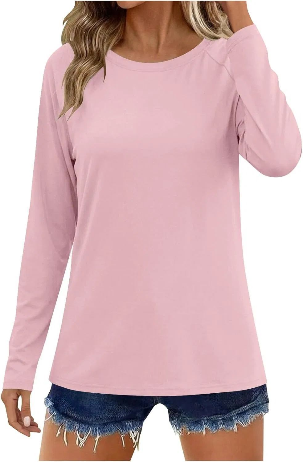 Женская футболка с длинным рукавом UPF 50+, Pink