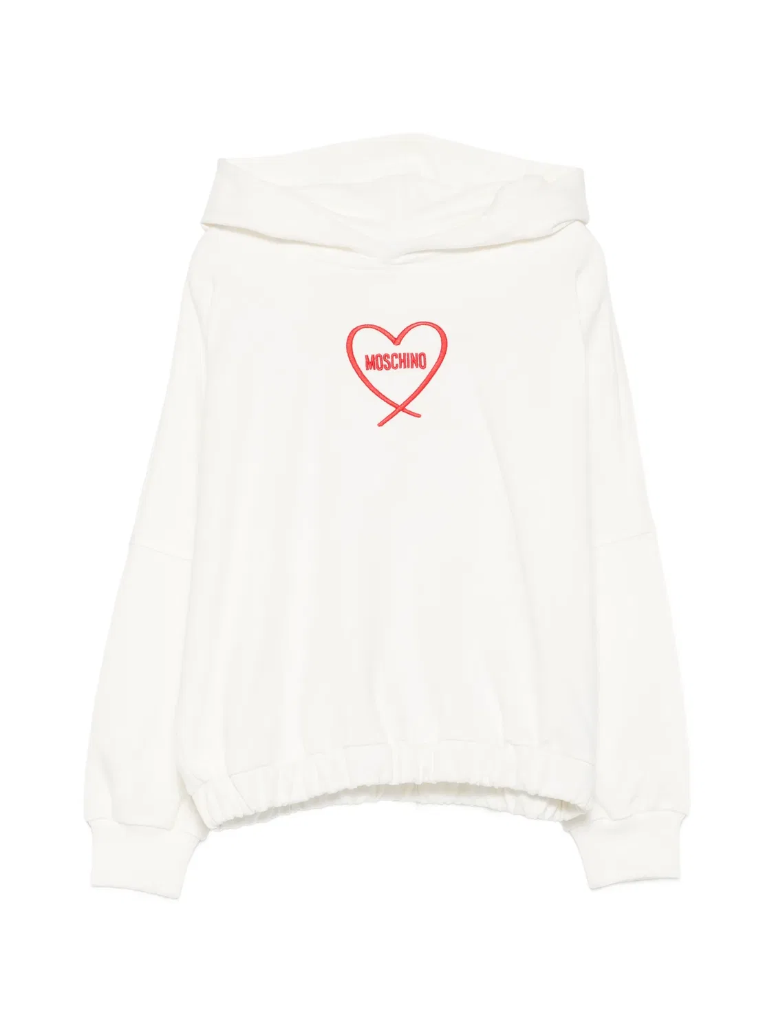 Moschino Худи с мотивом сердца белый