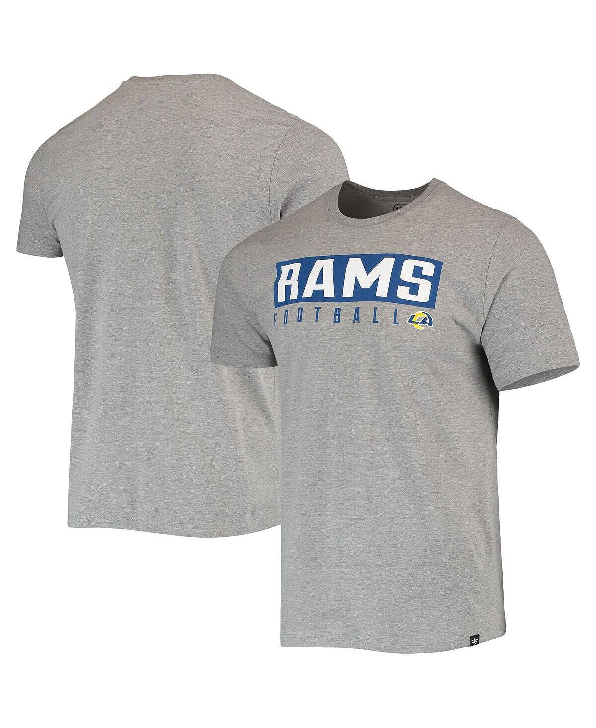 

Мужская серая футболка los angeles rams major super rival '47 Brand, серый