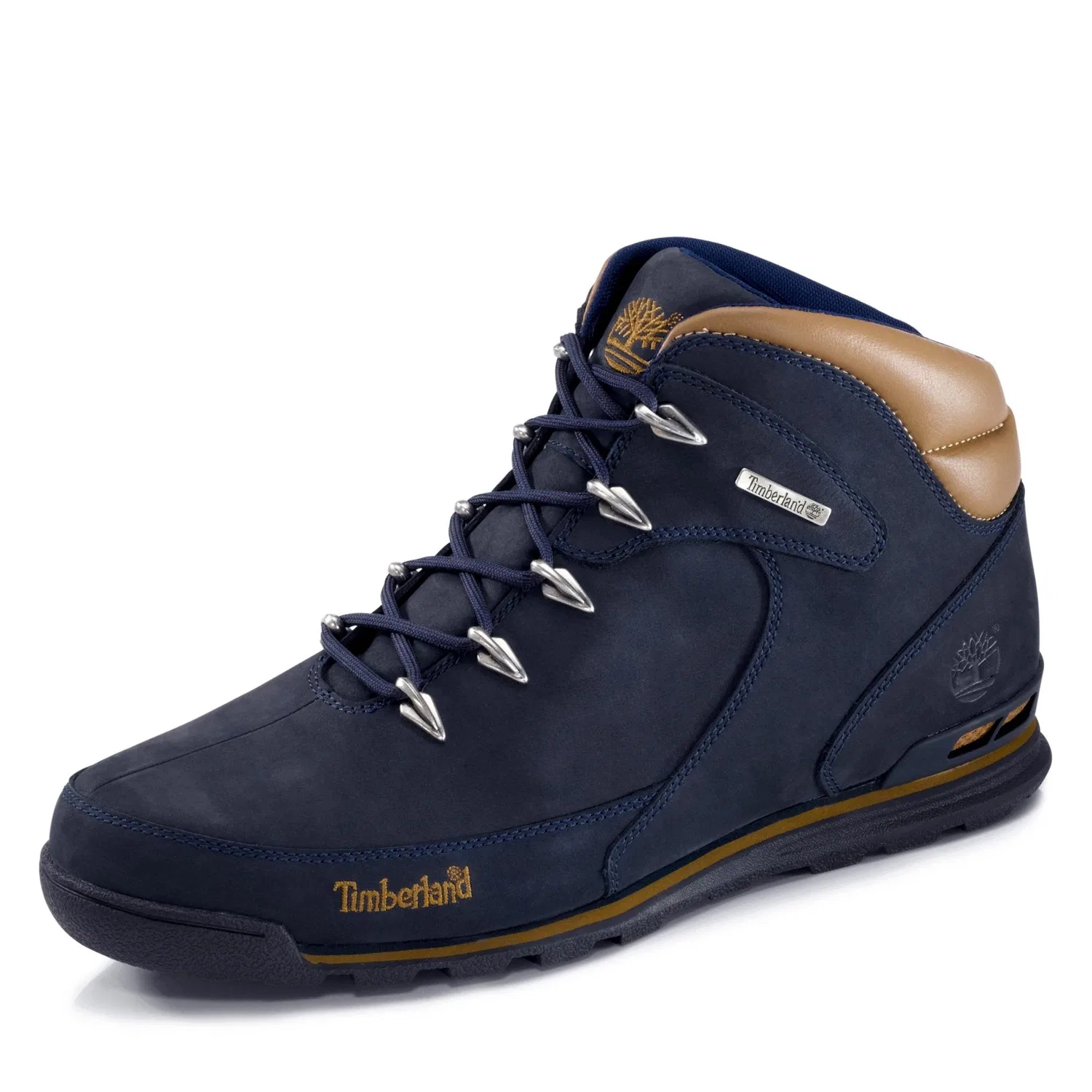 Детские ботинки для мальчиков с шнуровкой Euro Rock Hiker Timberland, Blue Medium Blue Nubuck