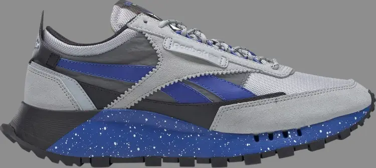 

Кроссовки classic leather legacy 'grey court blue speckle' Reebok, серый