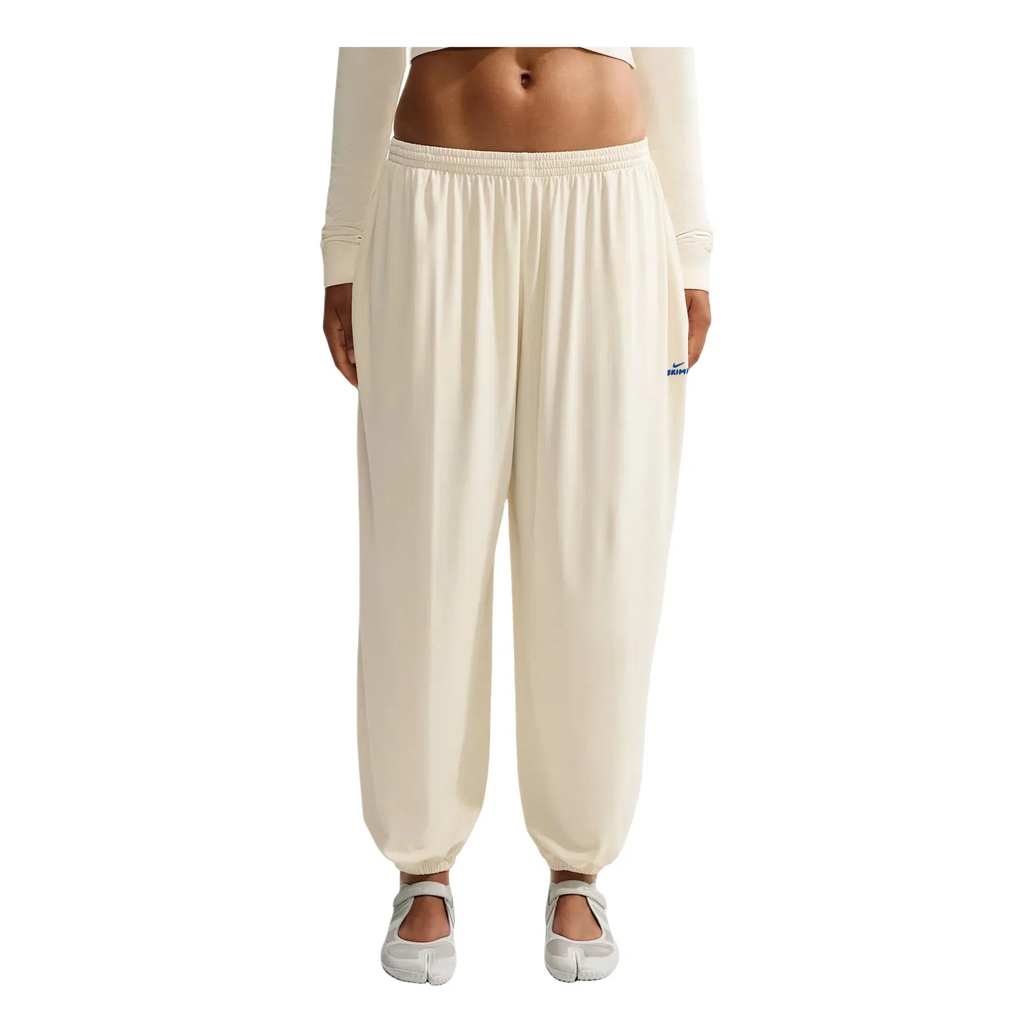 Женские брюки SKIMS Stretch Knit Pants 'Actv Ivory Cobalt' Nike, Actv Ivory/Cobalt