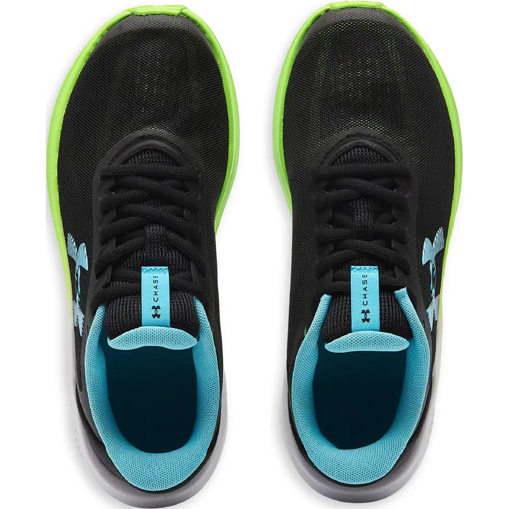Детские кроссовки Charged+ Chase для бега Under Armour, Black/Blue/Green — фото 4
