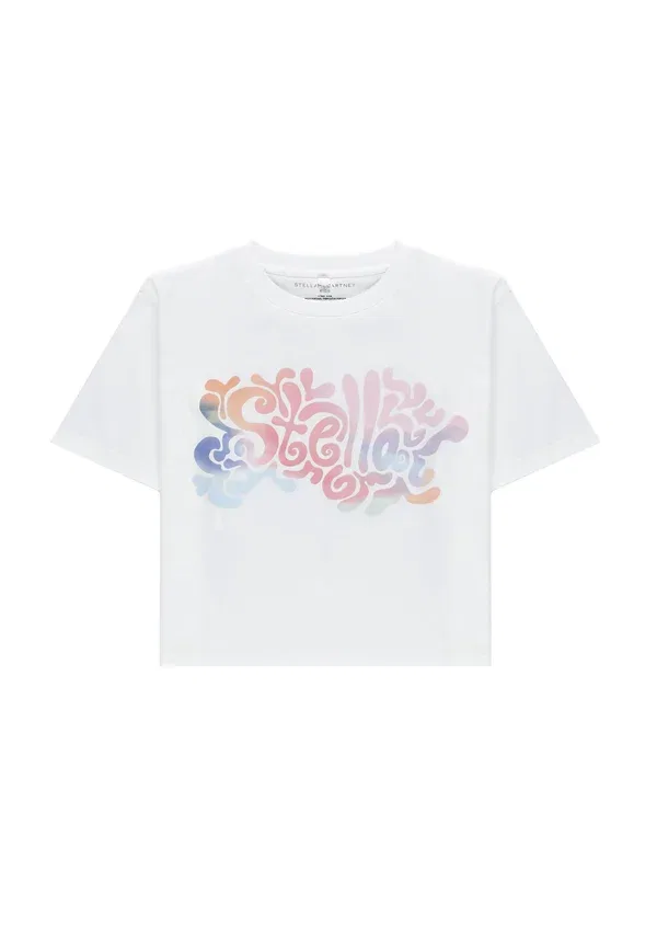 Футболка с принтом Print T-shirt Stella Mccartney Kids, белый