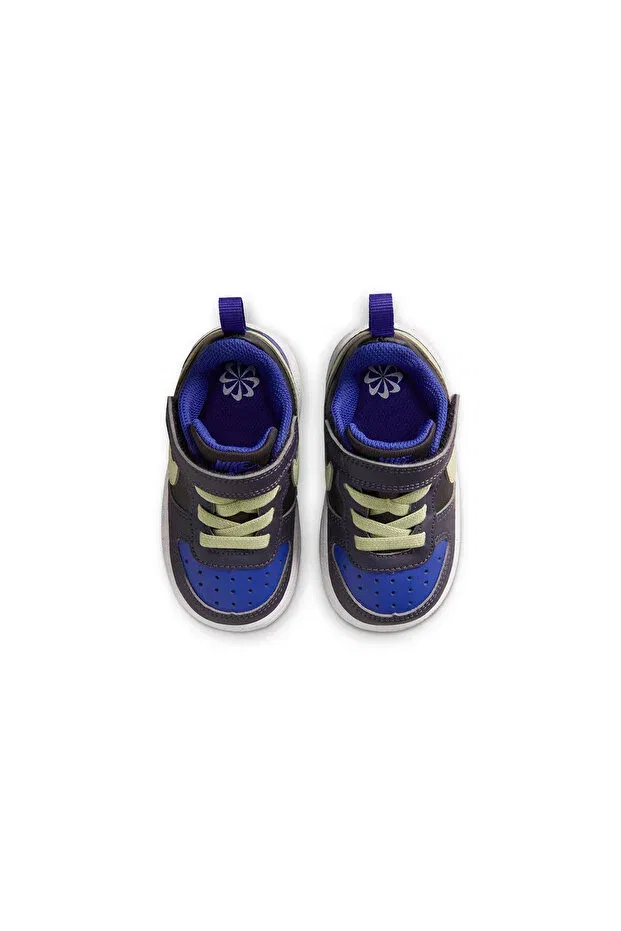 Детские кроссовки для девочек с принтом Glam Nike, Yellow Navy Blue Black — фото 4