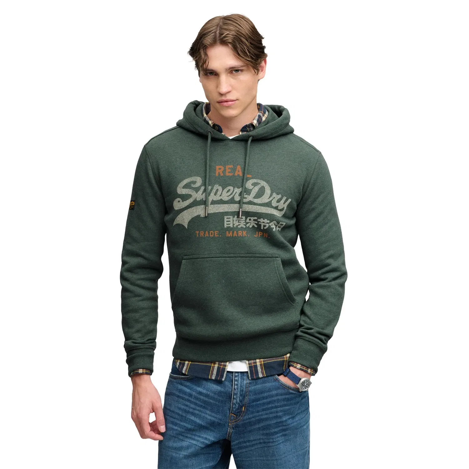 Свитшот темно-зеленый Superdry, темно-зеленый — фото 2