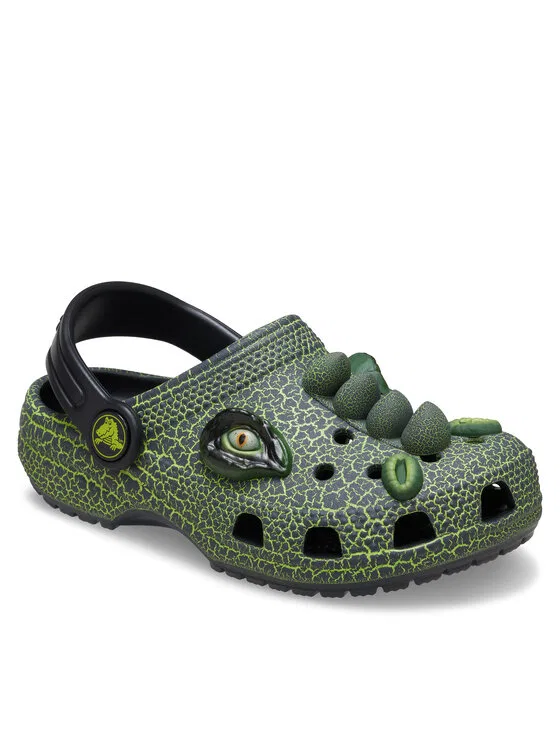 Шлепанцы Classic IAM Scary Dino Clog T Crocs, черный — фото 2
