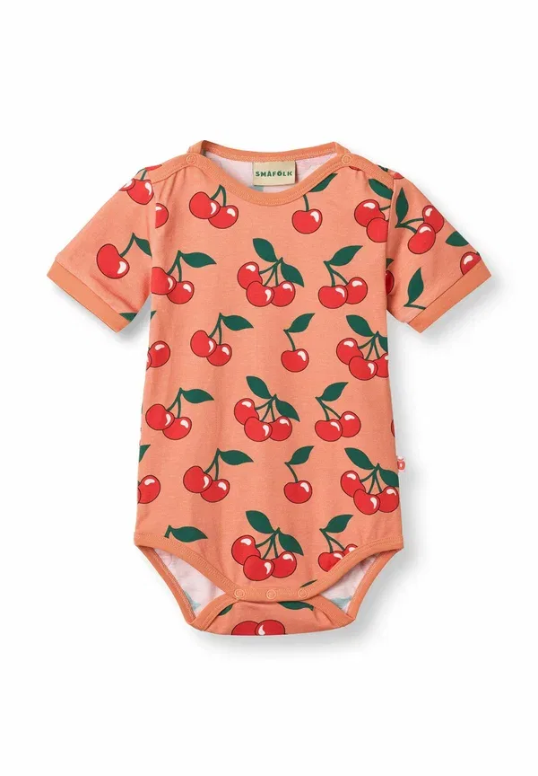 Футболка с принтом Kortærmet med kirsebær Smafolk Warm Blush