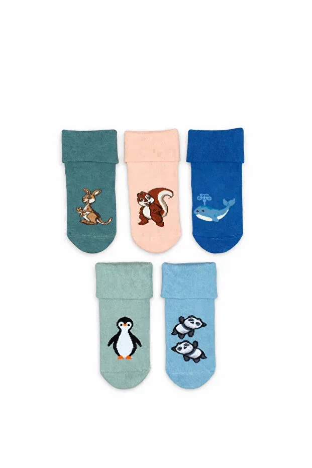 Детские носки хлопковые 5 шт Mem Socks, Turquoise Shades