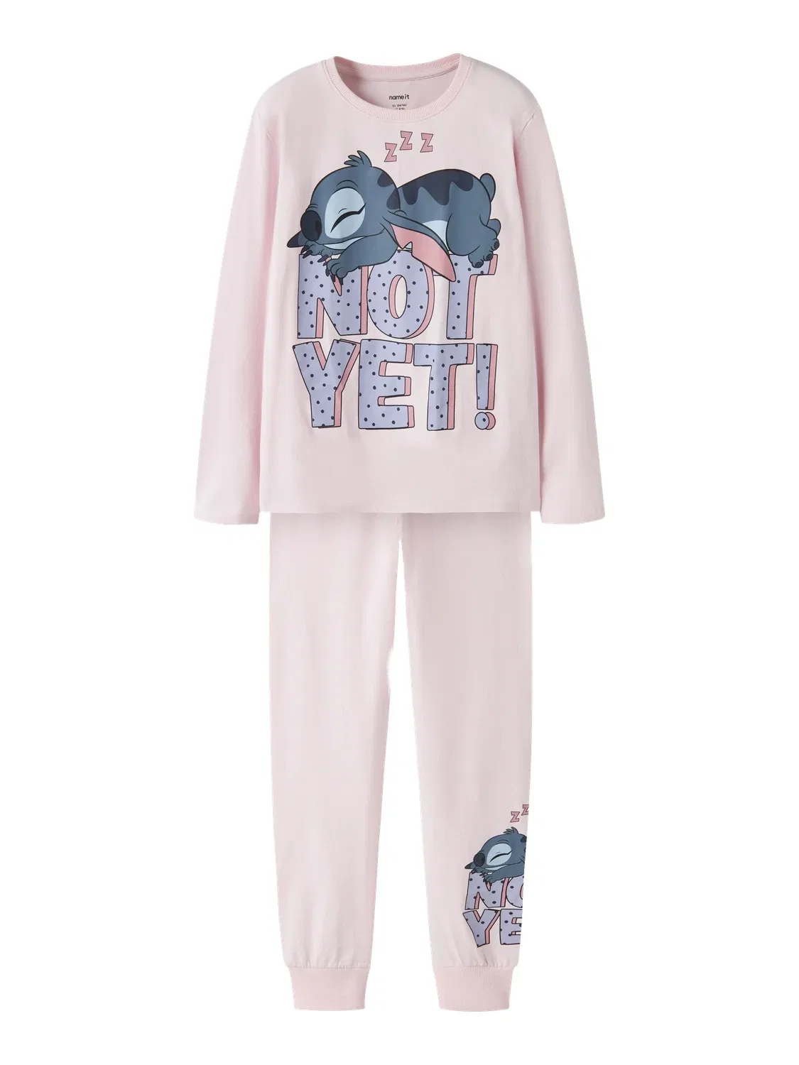 Пижама из джерси с принтом Stitch Nkfanda Name It, розовый