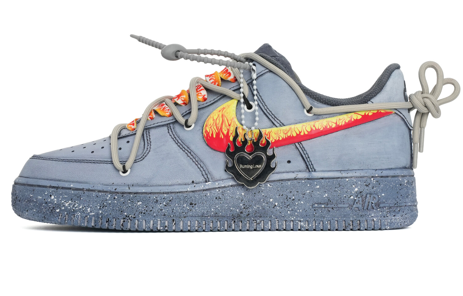

Кроссовки Nike Air Force 1 Skateboarding Shoes Women's Low-top Gray, серый