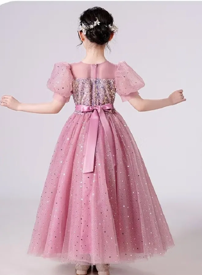 Платье для девочки с длинным рукавом Best Gift Fashion, розовый — фото 4