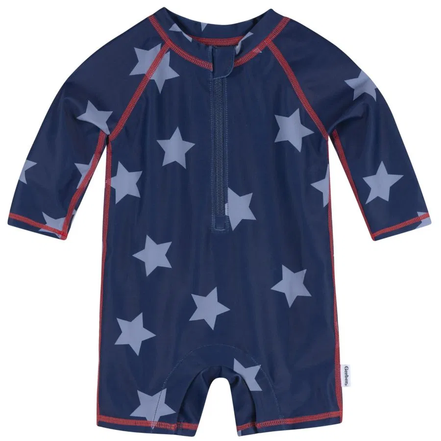 Детский рашгард с длинным рукавом, с принтом, Blue Stars Gerber
