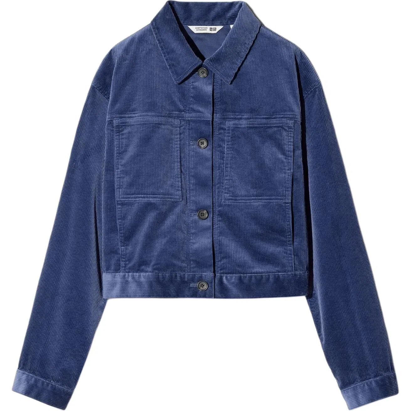 Женское пальто с лацканами UNIQLO, Sea Blue