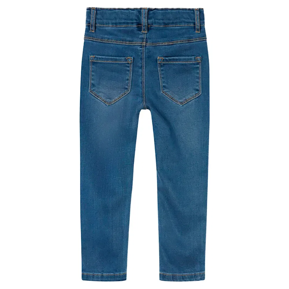 Детские джинсы для девочек с регулируемой талией Salli Slim 5357 Name it, Blue — фото 4