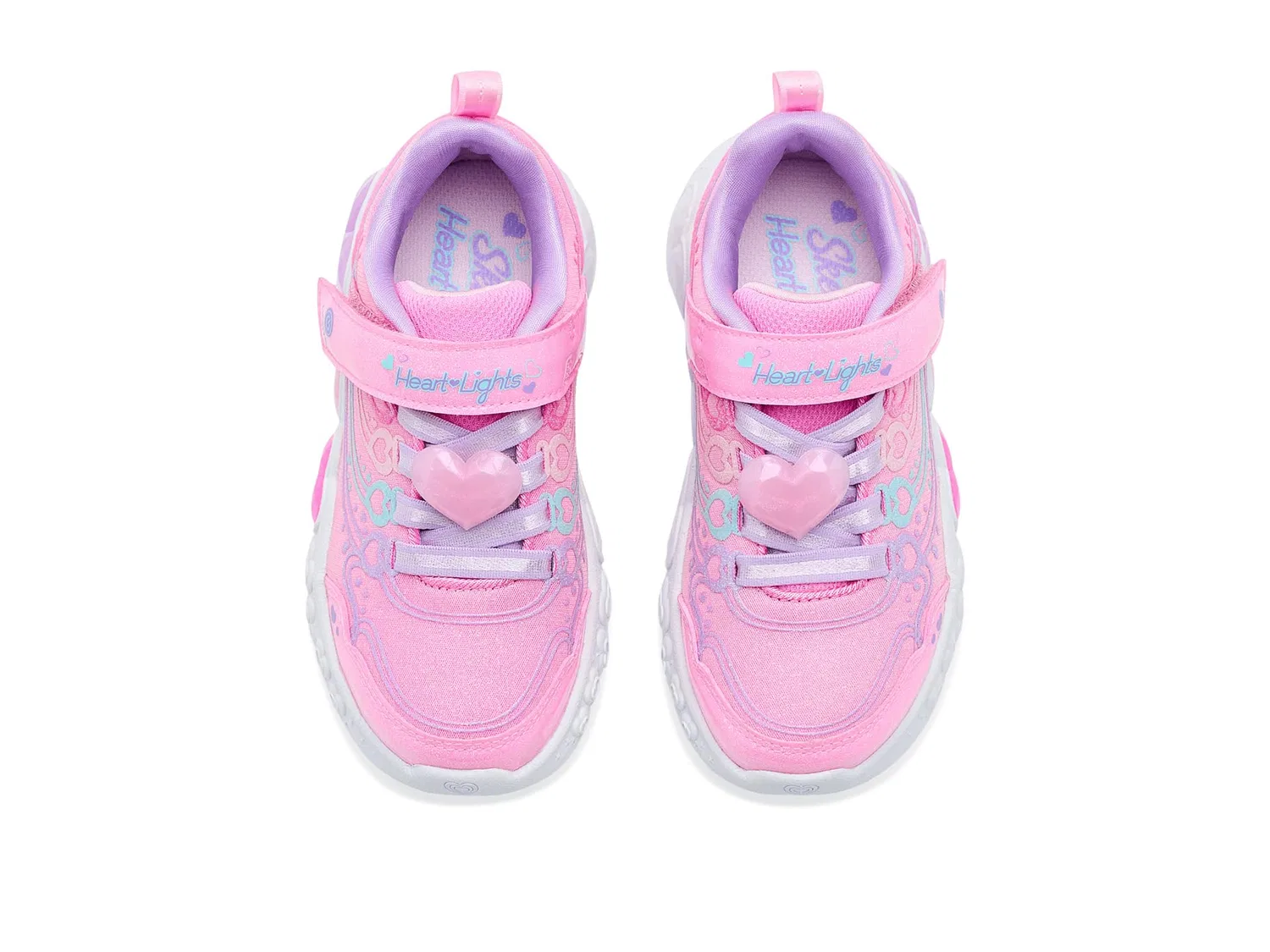 Кроссовки Enchanted Heart Lights 303266L (для маленьких и больших детей) Skechers Kids, Pink/Multi — фото 3