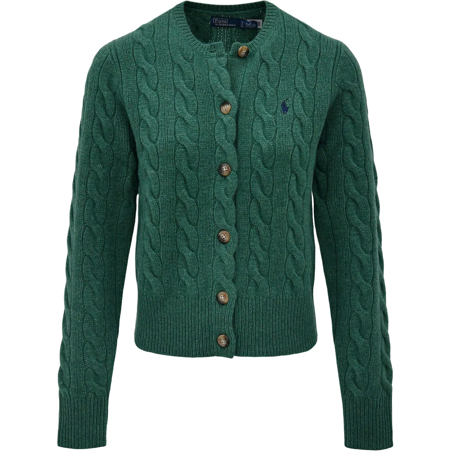 Женский свитер с круглым вырезом, зеленый, Polo Ralph Lauren