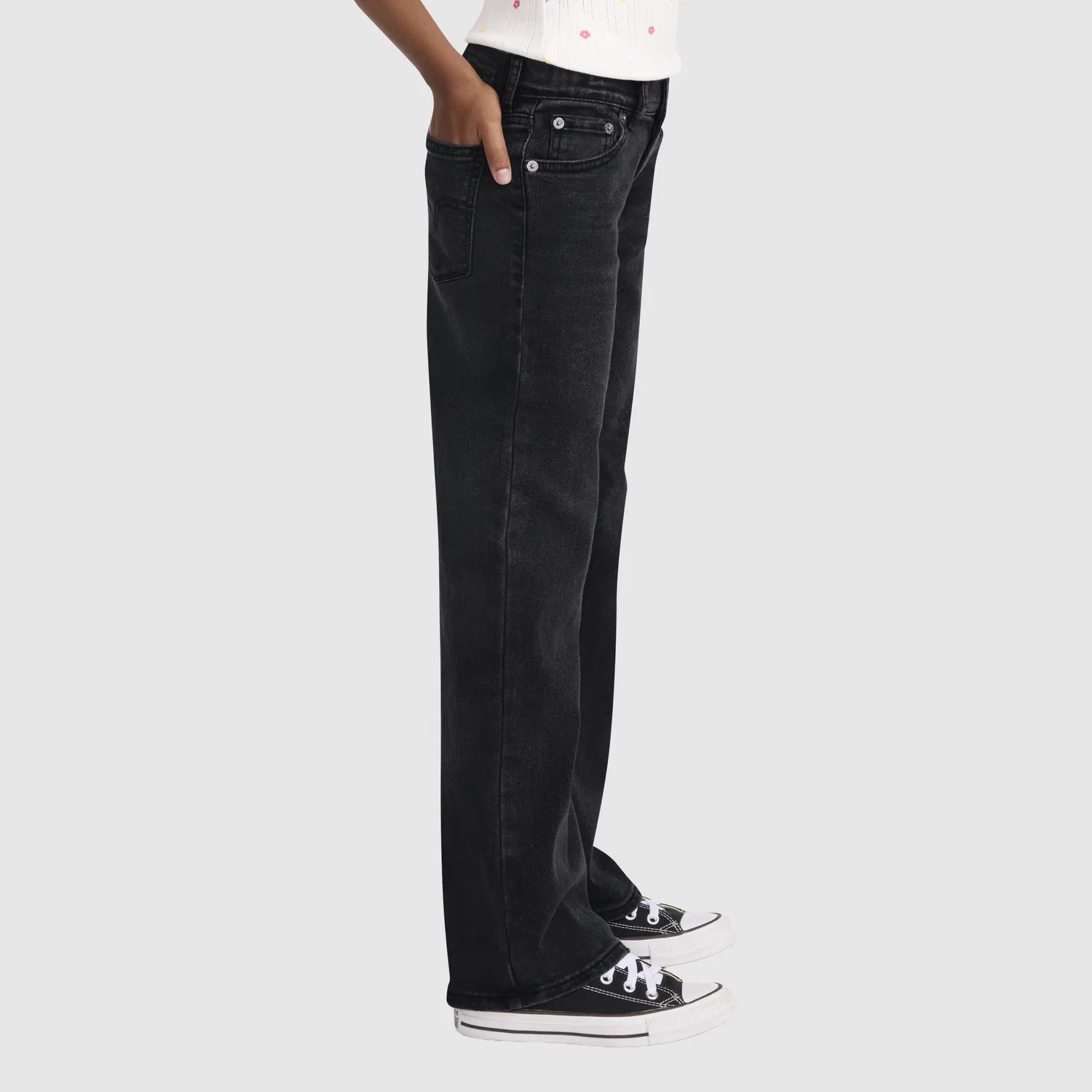 Широкие джинсы для девочек 7-16 лет Levi's, Dark Wash — фото 3
