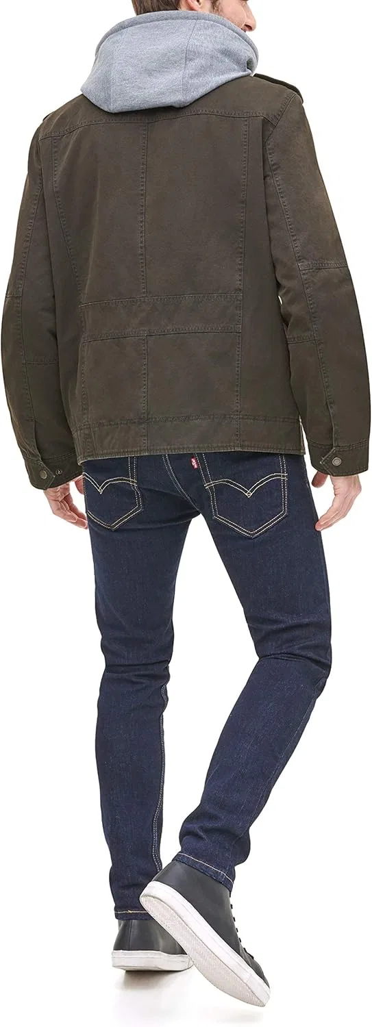 Куртка военная хлопковая Levi's, Dark Brown/Quilted Lining — фото 2