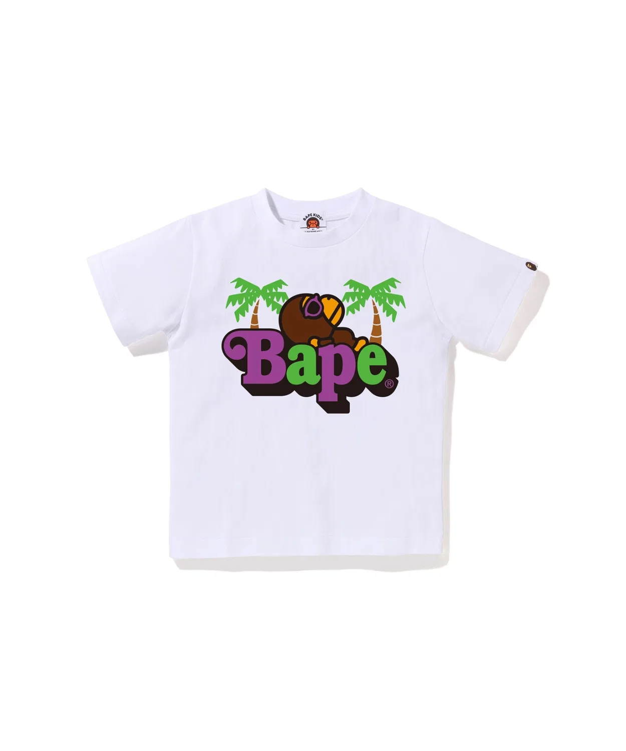 Детская футболка с коротким рукавом MILO ON BAPE SUMMER TEE A BATHING APE, White