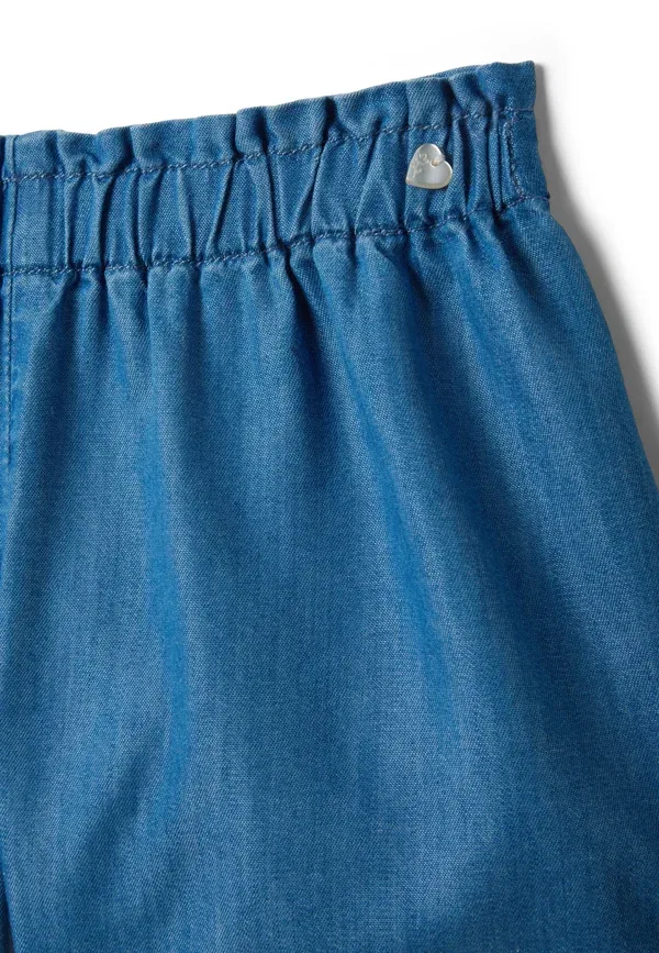 Комплект из джинсовой куртки и шорт с принтом Set Denim Shorts Ovs, White Blue, белый/синий — фото 3