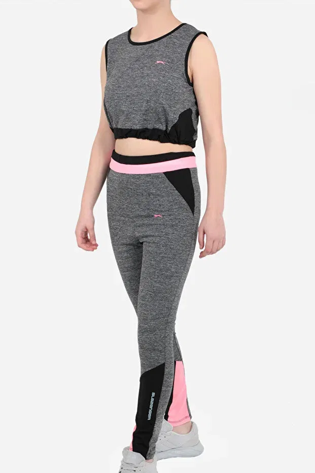 Детский комплект леггинсов для девочек с принтом Sportswear Slazenger, K.Gray
