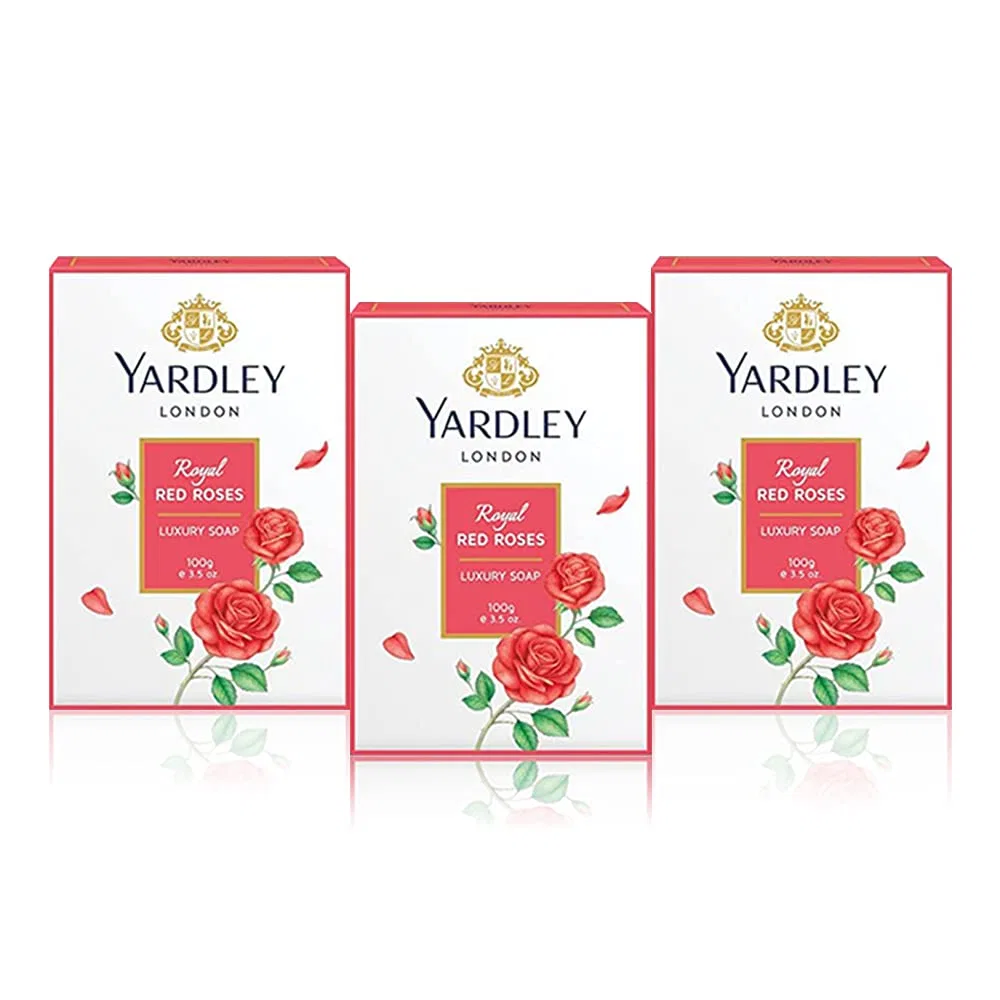 Твердое мыло Yardley Royal Red Roses, 3x100г
