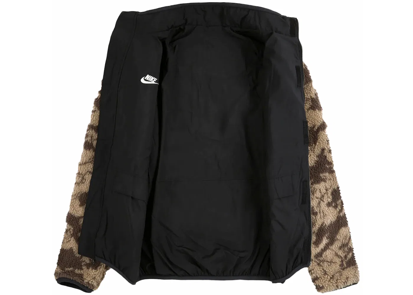 Мужская двусторонняя стеганая куртка Nike Sportswear Club Fleece Reversible Print, коричневый — фото 2
