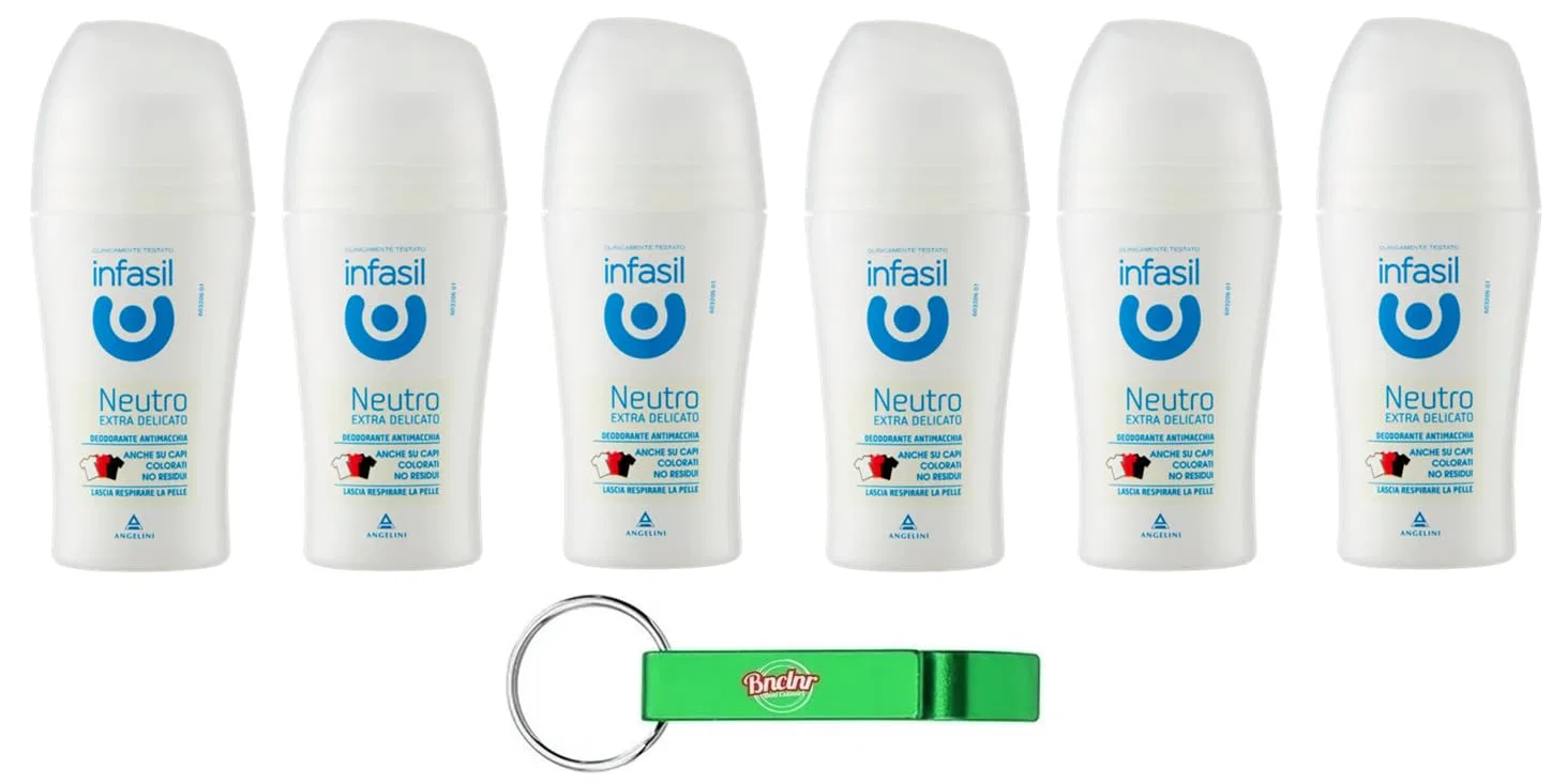 Дезодорант Infasil Neutro Extra Gentle, 6 шт по 50 мл, Neutral Beni Culinari