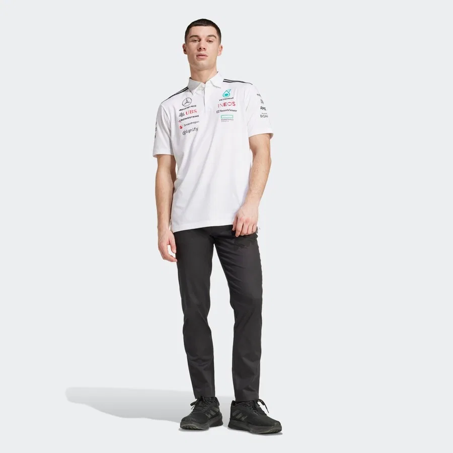 Мужская футболка-поло с длинным рукавом MER TM POLO WM JW0586 adidas, Белый — фото 3