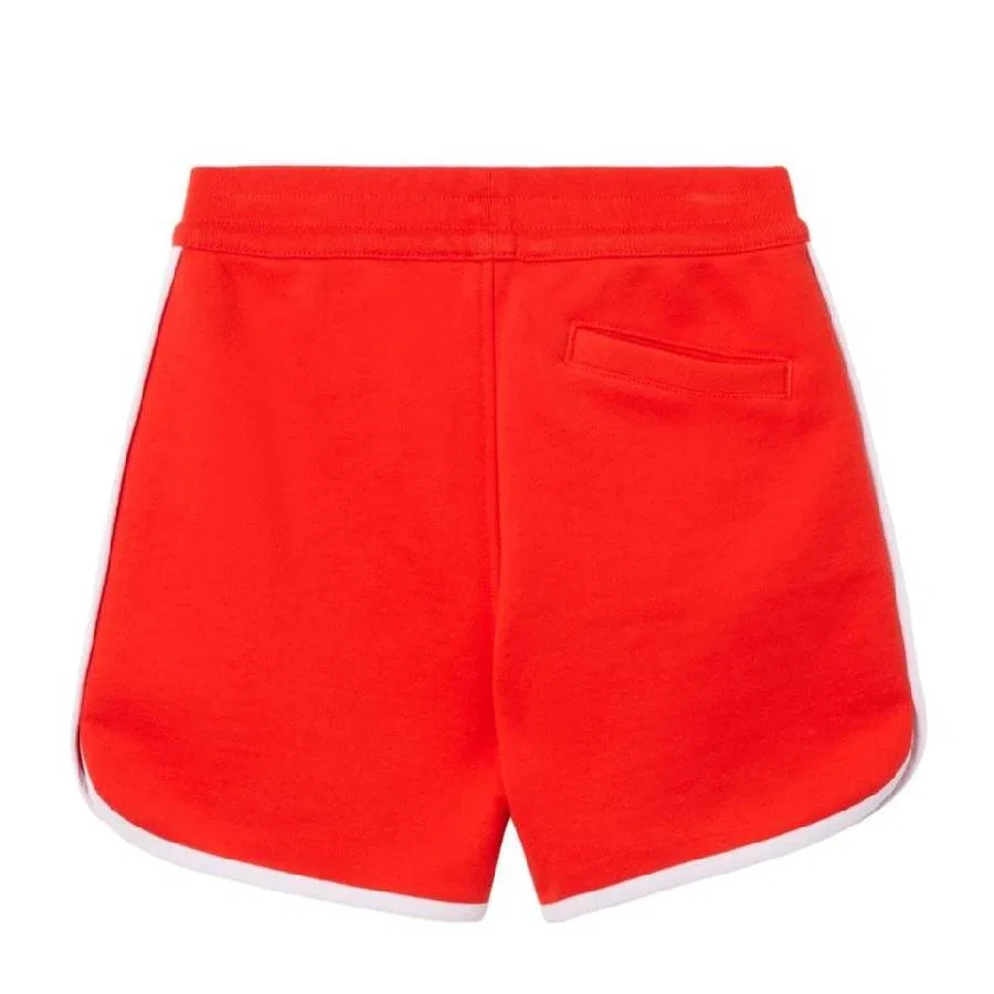 Шорты хлопковые с принтом Kids Logo Print Cotton Shorts Burberry, Bold Red — фото 2