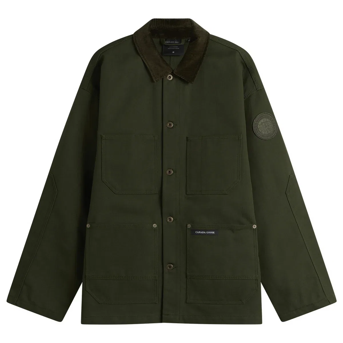 Пальто с воротником из вельвета Beaumont Coat Canada Goose, Moss Khaki