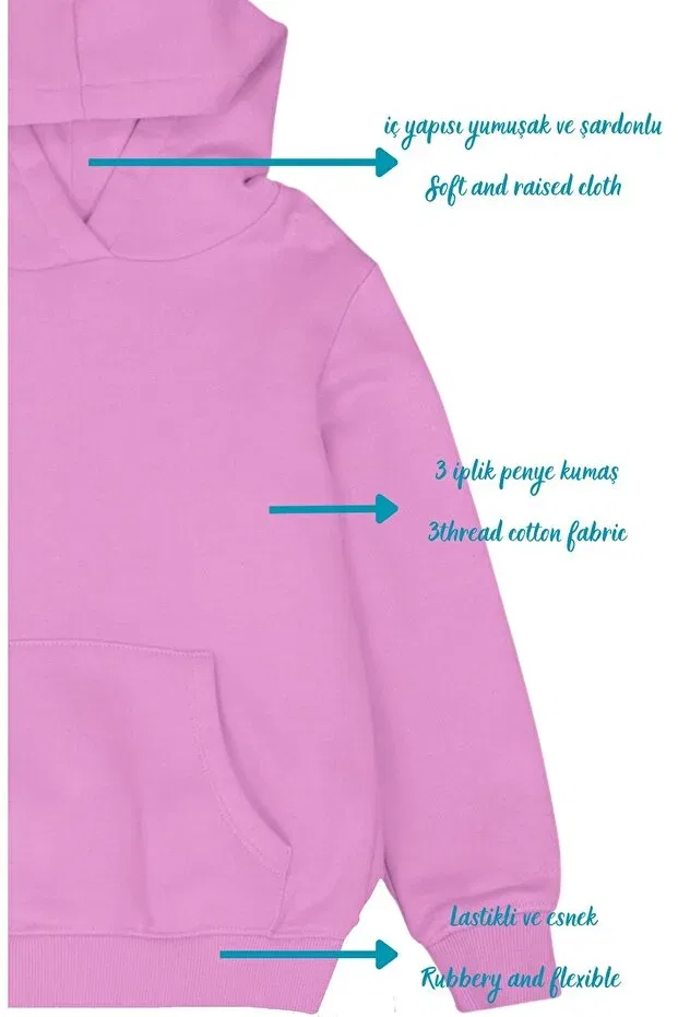 Детское худи с принтом Illustrated Huntrix Fuddy Moda, Lilac — фото 3