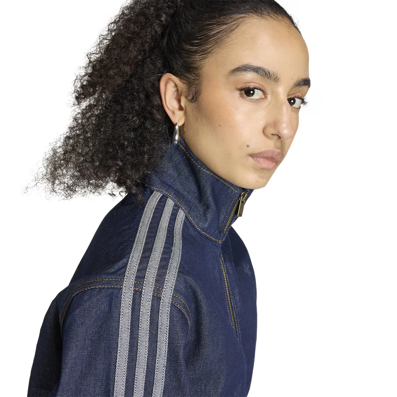 Женская куртка FB Track Top Denim Adidas, цвет Indigo Denim — фото 4