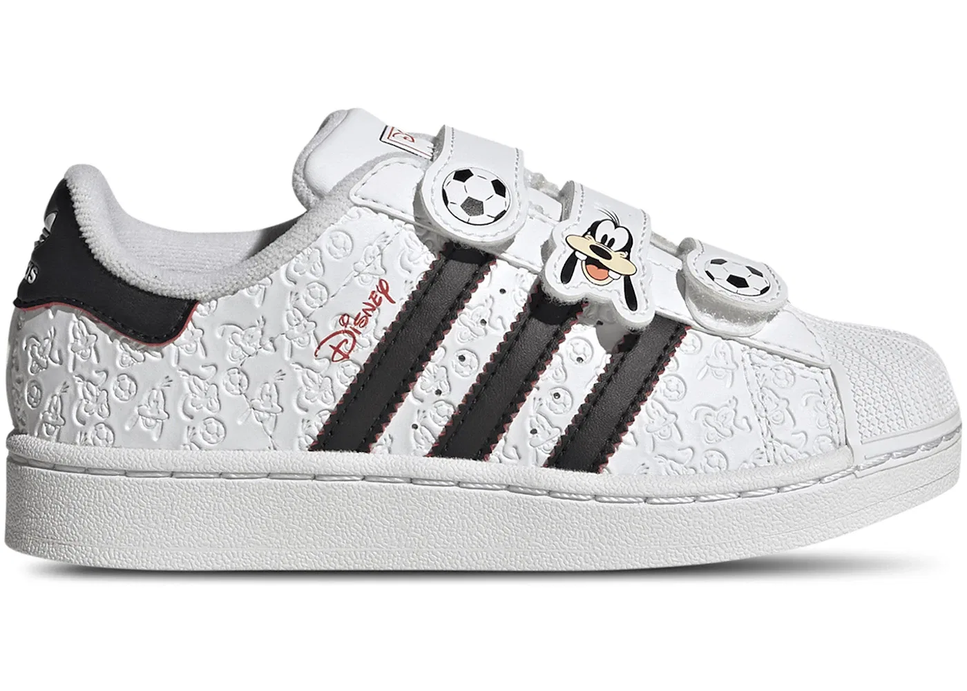 Детские кроссовки с застежкой Superstar II Comfort Closure Adidas, Cloud White Core Black Red
