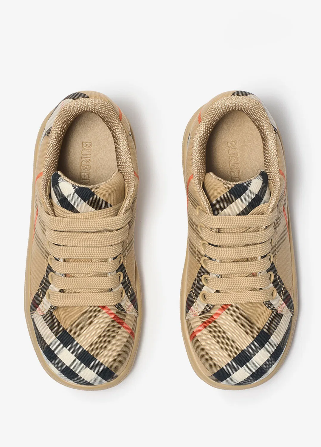 Кроссовки детские Burberry Cambridge Check, bej — фото 4