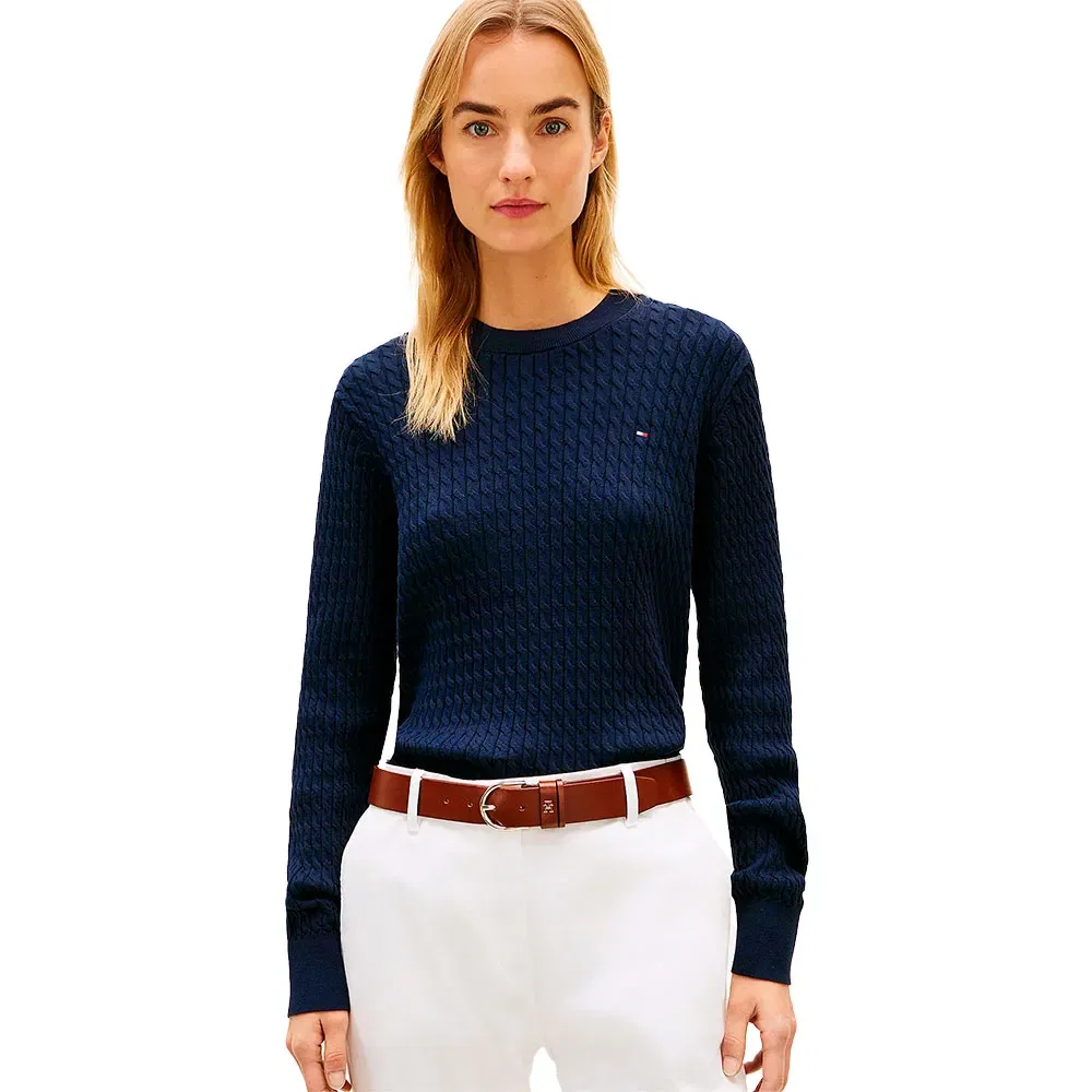 Женский свитер с косами Tommy hilfiger, Blue