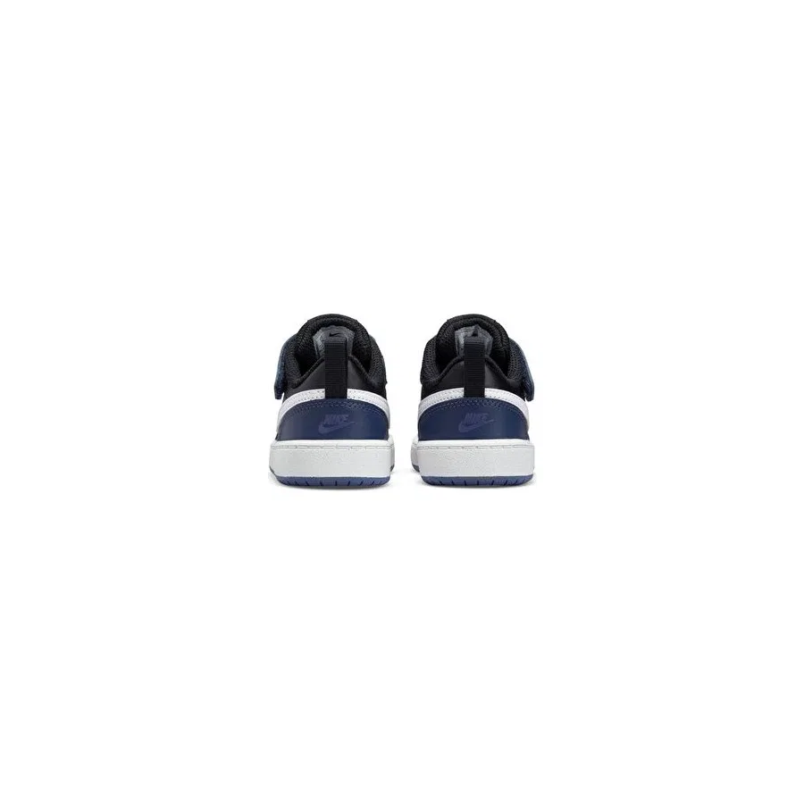 Детские спортивные кроссовки с закрытым носком Nike Court Borough Low 2 (TDV), Черный — фото 4