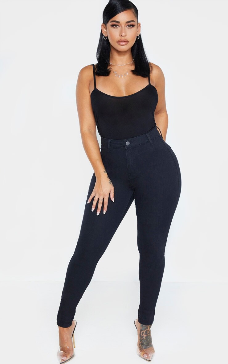 

PrettyLittleThing Черные джинсы скинни в стиле диско