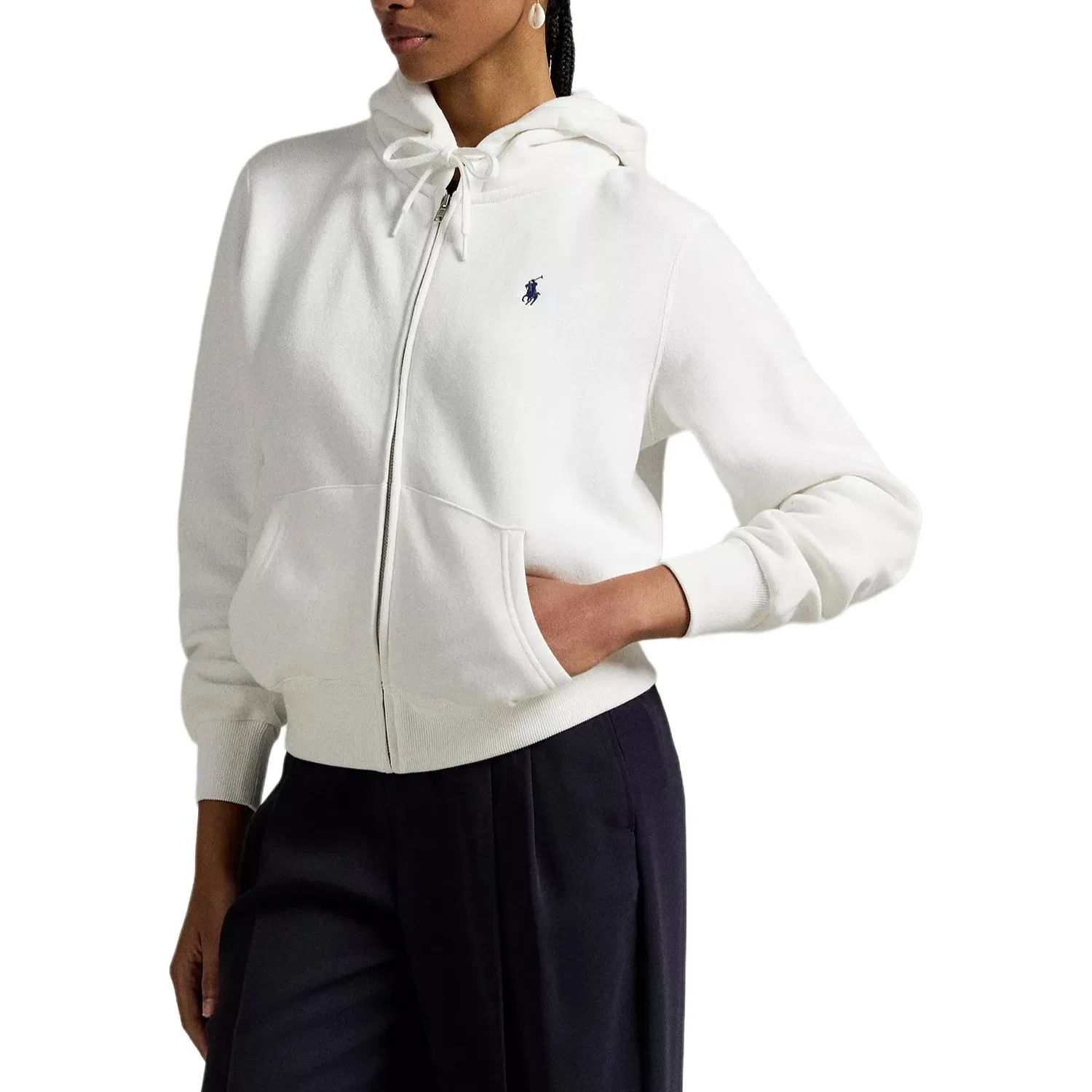 Женская толстовка свободного кроя Polo Ralph Lauren, White — фото 4