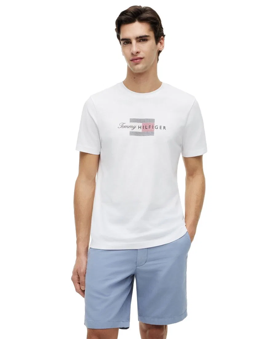 Футболка с коротким рукавом Script Flag Tommy Hilfiger, White
