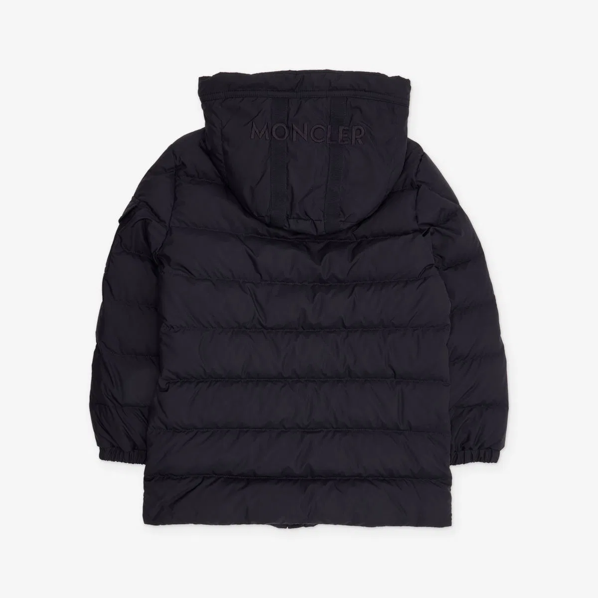 Утепленная короткая стеганая куртка-парка brannock с капюшоном, размер 4-14 лет Moncler, темно-синий — фото 3
