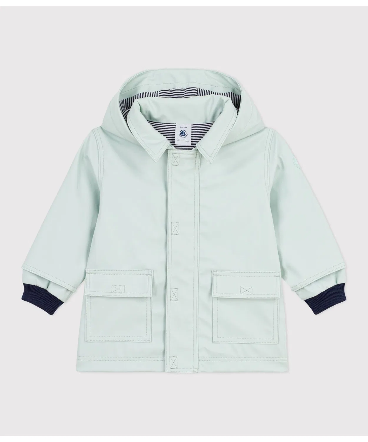 Детская куртка-парка с длинным рукавомPETIT BATEAU, Light Green — фото 4