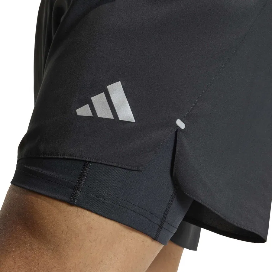 Шорты спортивные с длиной выше колена adidas, Черный — фото 4