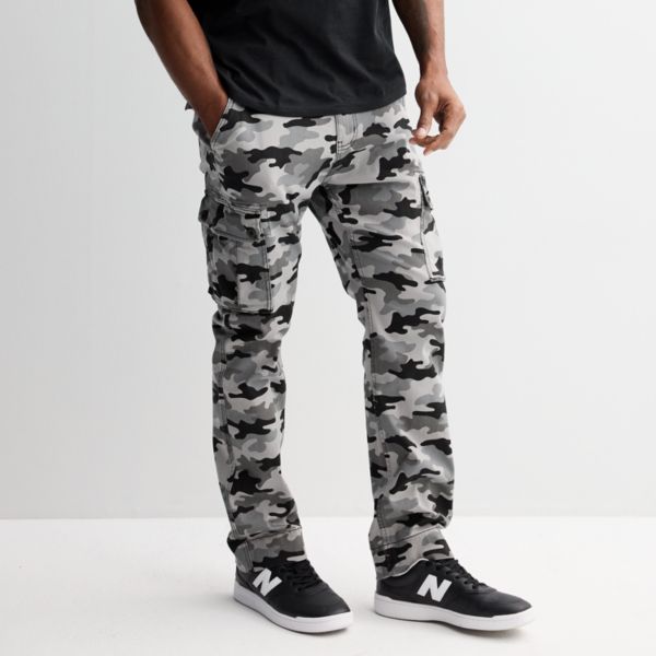 

Мужские эластичные брюки-карго из потертого камня Hallstatt, цвет gray camo