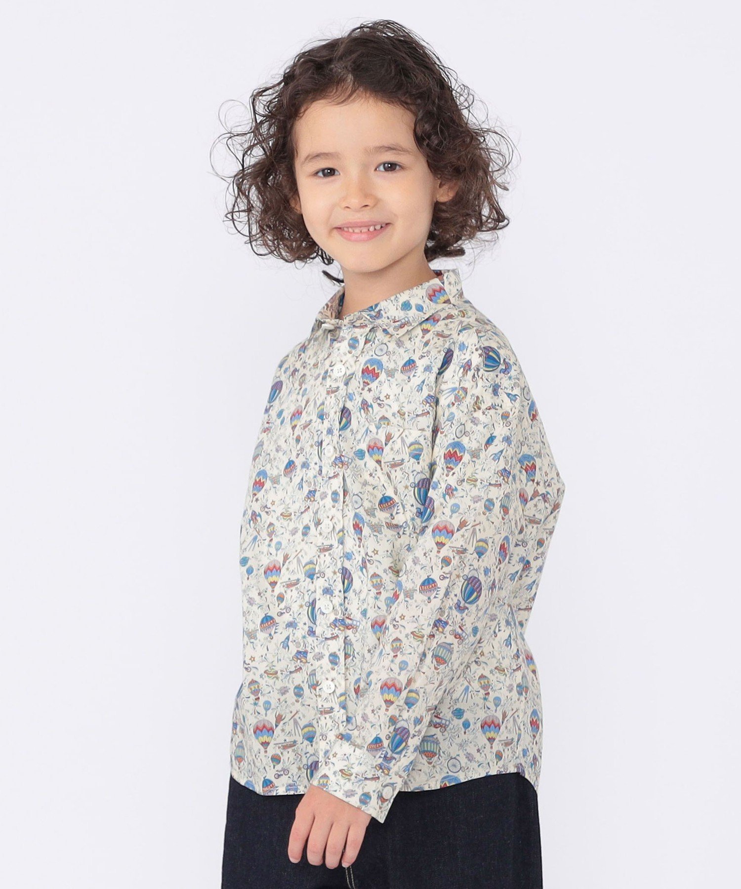 Детская футболка с длинным рукавом и принтом "Liberty" (100-130 см). Ships Kids, Blue — фото 3