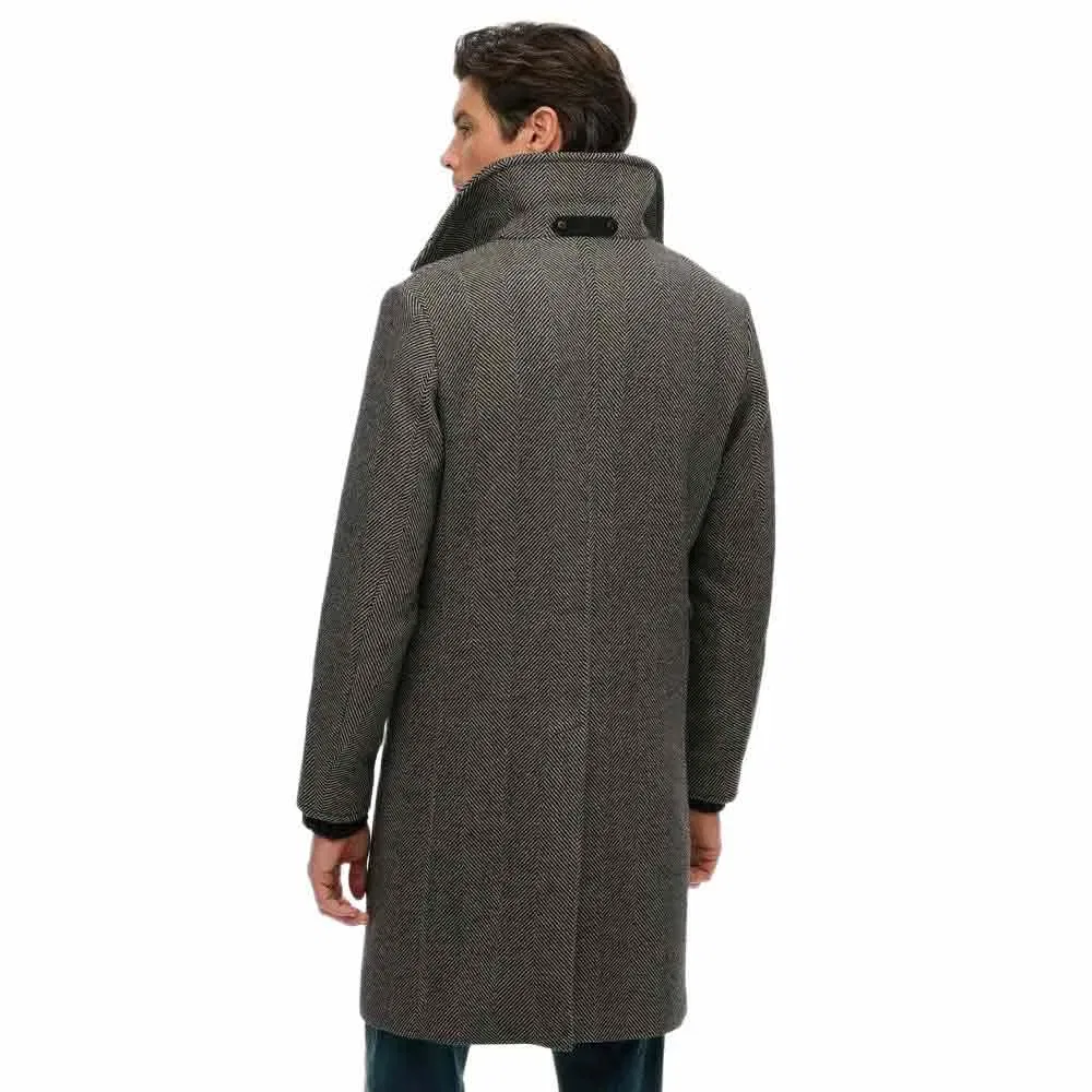 Пальто Merchant Wool Blend Superdry, серый — фото 2
